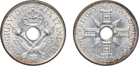 Papua New Guinea Australian Territory 1938 1 Shilling - George VI Silver (.925) Melbourne Mint (3400000) 5.38g UNC KM 8 Schön 10