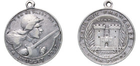 Peru Republic 1917 Medal - Verdun, WWI Silver Lima Mint 6.55g VF