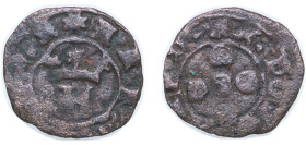 Portugal Kingdom 1438 - 1481 ½ Real Preto - Afonso V Copper 1.17g VF Gomes A5