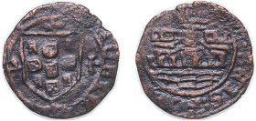 Portugal Kingdom 1449 - 1457 1 Ceitil - Afonso V Copper 1.73g VF Magro A5