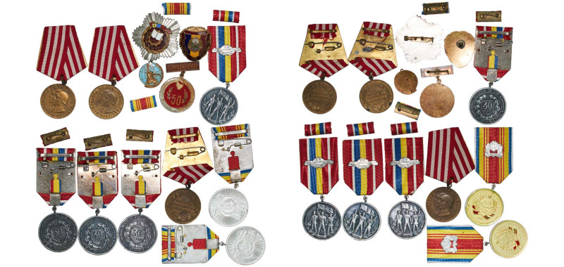 Romania People's Republic 20th Century Medal (12 Lots) XF