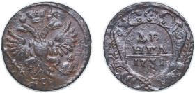 Russia Russian Empire 1731 1 Denga - Anna Copper Krasny Mint (Red Mint) 7.53g XF KM 188