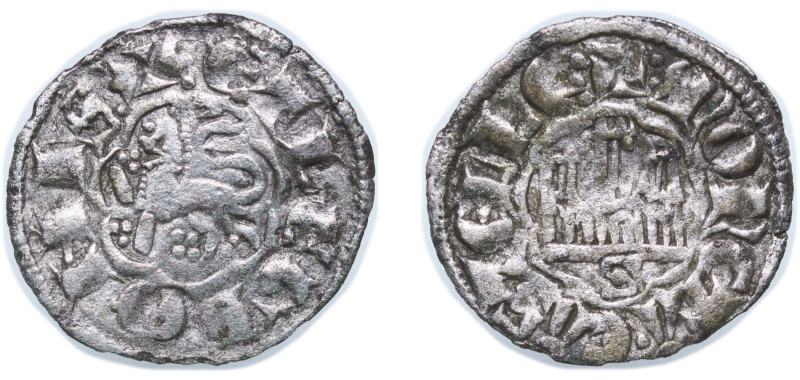 Spain Kingdom of Castile and Leon 1277 - 1284 S 1 Dinero "2nd Granada war" - Alf...