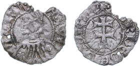 Spain Kingdom of Aragon 1336 - 1387 1 Denier - Petrus IV Billon Zaragoza Mint 0.46g VF Cru 463