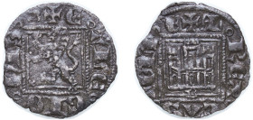 Spain Kingdom of Castile and Leon 1373 - 1379 B 1 Dinero - Enrique II Billon Burgos Mint 0.78g VF AB 494