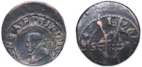 Spain Principality of Catalonia Kingdom 1640 1 Seiseno - Felipe IV Copper Barcelona Mint 4.03g VF Cal 130 KM 13