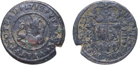 Spain Kingdom 1718 B 4 Maravedis - Felipe V Copper Barcelona Mint 9.17g VF KM 303