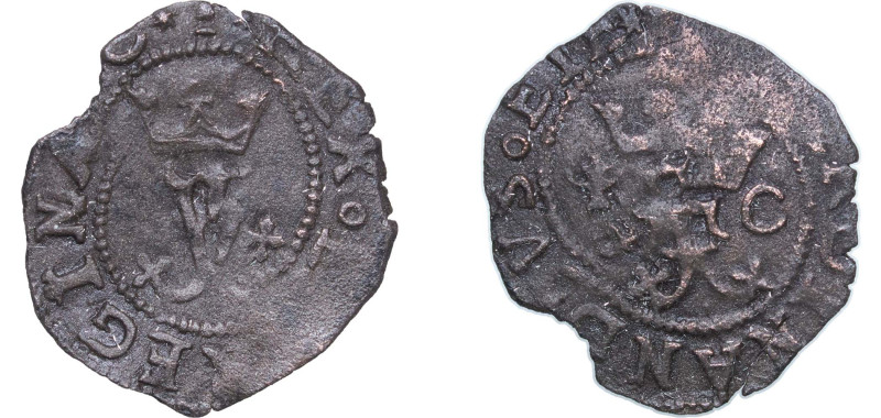 Spain Kingdom 1497 - 1504 C 1 Blank - Ferdinand V and Isabella I Billon (.024 si...