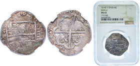 Spain Kingdom 1616 S V 4 Reales - Felipe III Silver (.931) Seville Mint 13.63g NGC MS 62 KM 33.4