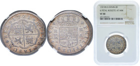 Spain Kingdom 1721 M A 2 Reales - Felipe V (Madrid) Silver (.833) Madrid Mint 6g NGC VF 30 KM 296