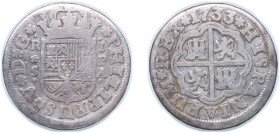 Spain Kingdom 1733 S PA 1 Real - Felipe V Silver (.833) Seville Mint 2.52g VF KM 354