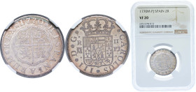 Spain Kingdom 1770 M PJ 2 Reales - Carlos III (1st type) Silver (.833) Madrid Mint 6g NGC VF 20 KM 388.1