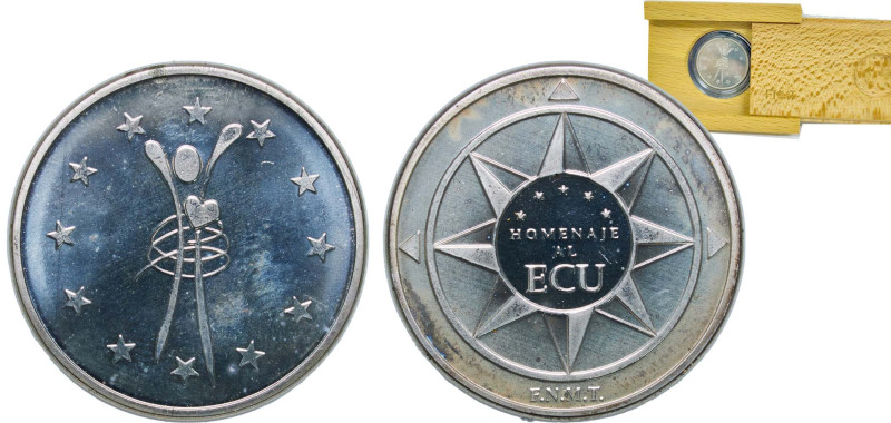 Spain Kingdom 1989 1 ECU - Juan Carlos I (Homenaje al ECU Pieza de plata de la F...