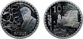 Spain Kingdom 2002 M 10 Euros (Gaudí - Park Güell) Silver (.925) Madrid Mint (25000) 27g PF KM 1084
