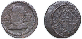 Spain Principality of Catalonia Spanish states 1622 - 1655 1 Ardite - Felipe IV Copper La Seca Mimt 1.54g VF KM 21