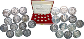 Spain ND Medal - Set 13 ¨Arras Plata¨ (Weight all 39.90g) Silver (.999) UNC
