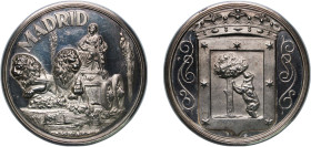 Spain Kingdom ND Medal - Madrid Silver 44.11g UNC