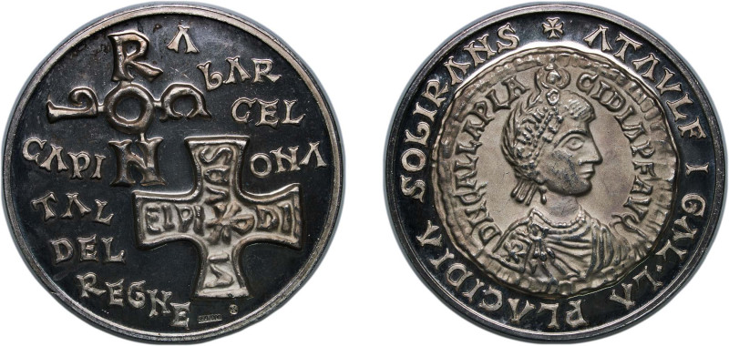 Spain Kingdom ND Medal - Capital del Regne Silver (.999) 39.9g UNC