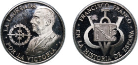 Spain Kingdom ND Medal - Francisco Franco, La Laureada Silver 18.72g UNC