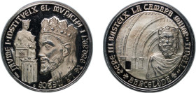 Spain Kingdom ND Medal - Pere III, Barcelona Silver (.999) 39.84g UNC
