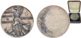 Spain Kingdom 1927 Medal - SOCIETAT D'ATRACCIO DE FORASTERS SOCIETAT D'ATRACCIO DE FORASTERS, CAMPEONATO DE CARABINA, BARCELONA ¨PLATA¨ Mark on Edge S...