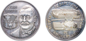 Spain Kingdom 1974 Medal - Joan Gamper, 75 Aniversari F.C.Barcelona Silver 24.25g UNC