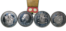 Spain Kingdom 1979 *79 / 1980 *80 100 Pesetas Set - Juan Carlos I (2 Lots Weight all 33.1Gr) Silver (.900) UNC