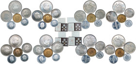 Spain Nationalist Government 1972-1975 Coinage Set - Francisco Franco (24 Lots) Madrid Mint PF
