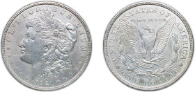 United States Federal republic 1921 1 Dollar "Morgan Dollar" Silver (.900) Philadelphia Mint (44690000) 26.7g XF KM 110