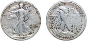 United States Federal republic 1943 ½ Dollar "Walking Liberty Half Dollar" Silver (.900) Philadelphia Mint (53200000) 12.35g VF KM 142 Schön 136