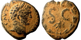 Seleucis and Pieria. Antioch. Diadumenian, Caesar, 217-218. Ae . Bare-headed, and cuirassed bust right. Rev. S C within wreath
21mm 6,00g
Artificial...