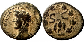 Antoninus Pius, 138-161. Seleucis and Pieria. Antioch. Ae Laureate head of Antoninus Pius, right. S C within laurel wreath
17mm 3,28g
Artificial san...