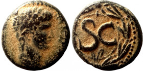 Tiberius. (14-37 AD). Æ Bronze. Syria.
19mm 7,27g
Artificial sand patina