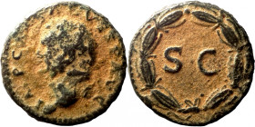 Vespasian (69-79). Seleucis and Pieria. Antioch. Laureate head l. R/ Large SC within wreath. RPC II 2011. 
21mm 6,22g
Artificial sand patina