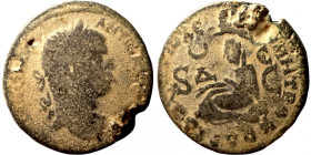 Caracalla. (198-217 AD). Æ Bronze. Syria. Antioch. 
31mm 19,31g
Artificial sand patina