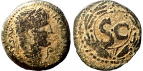 Tiberius. (14-37 AD). Æ Bronze. Syria.
23mm 7,36g
Artificial sand patina