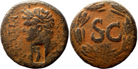 Vespasian (69-79). Seleucis and Pieria. Antioch. Laureate head l. R/ Large SC within wreath.
22mm 7,00g
Artificial sand patina