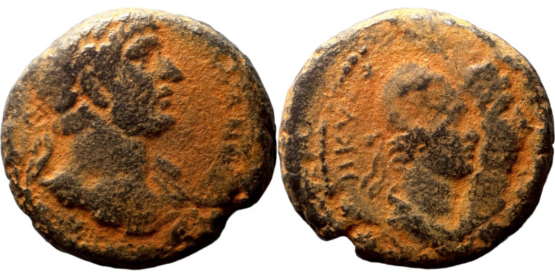 PHOENICIA. Tripolis. Hadrian, 117-138. Diassarion. ΑΥΤΟΚΡ ΚΑΙϹΑΡ ΤΡΑΙΑΝΟϹ ΑΔΡΙΑΝ...