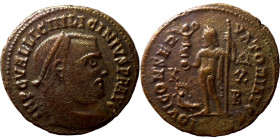 Licinius I. (317-320 AD). Follis. Alexandria. Obv: IMP LICINIVS PF AVG. laureate bust of Licinius right. Rev: IOVI CONSERVATORI AVGG. Jupiter standing...