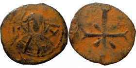 Byzantine coin
18mm 1,46g
Artificial sand patina