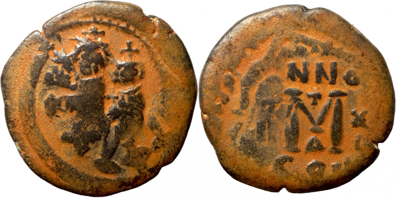 Byzantine coin
23mm 5,29g
Artificial sand patina