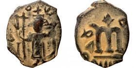 Byzantine coin
23mm 2,85g
Artificial sand patina