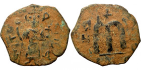 Byzantine coin
20mm 3,61g
Artificial sand patina