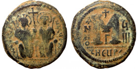 Byzantine coin
30mm 13,49g
Artificial sand patina