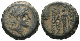 Alexander I Balas. 152-145 BC. Serrate Æ. Antioch mint. Artificial sandpatina. Weight 7,58 gr - Diameter 19 mm