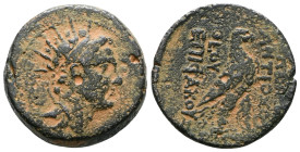 Antiochos IV Epiphanes. 175-164 BC. Æ. Antioch on the Orontes mint. Artificial sandpatina. Weight 8,43 gr - Diameter 19 mm