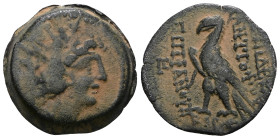 Antiochos VI Dionysos.Antıoch on the Orontes.circa 143-142 B.C.. Artificial sandpatina.Weight 5,77 gr - Diameter 17 mm
