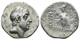 Cappadocia. Ariobarzanes I Philoromaios (95-63 BC). AR Drachm. Eusebeia. Weight 4,24 gr - Diameter 16 mm