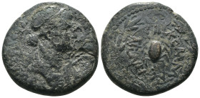 Commagene. Iotape. (38-72 AD) Æ Bronze. Obv: diademed bust right. Rev: scorpion in wreath. Weight 14,45 gr - Diameter 24 mm
