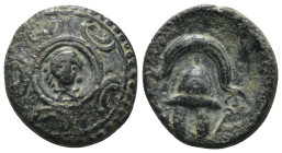 Macedonia. anonymous (3rd century BC) Æ Bronze. Obv: macedonian shield. Rev: macedonian helmet. Weight 3,77 gr - Diameter 15 mm